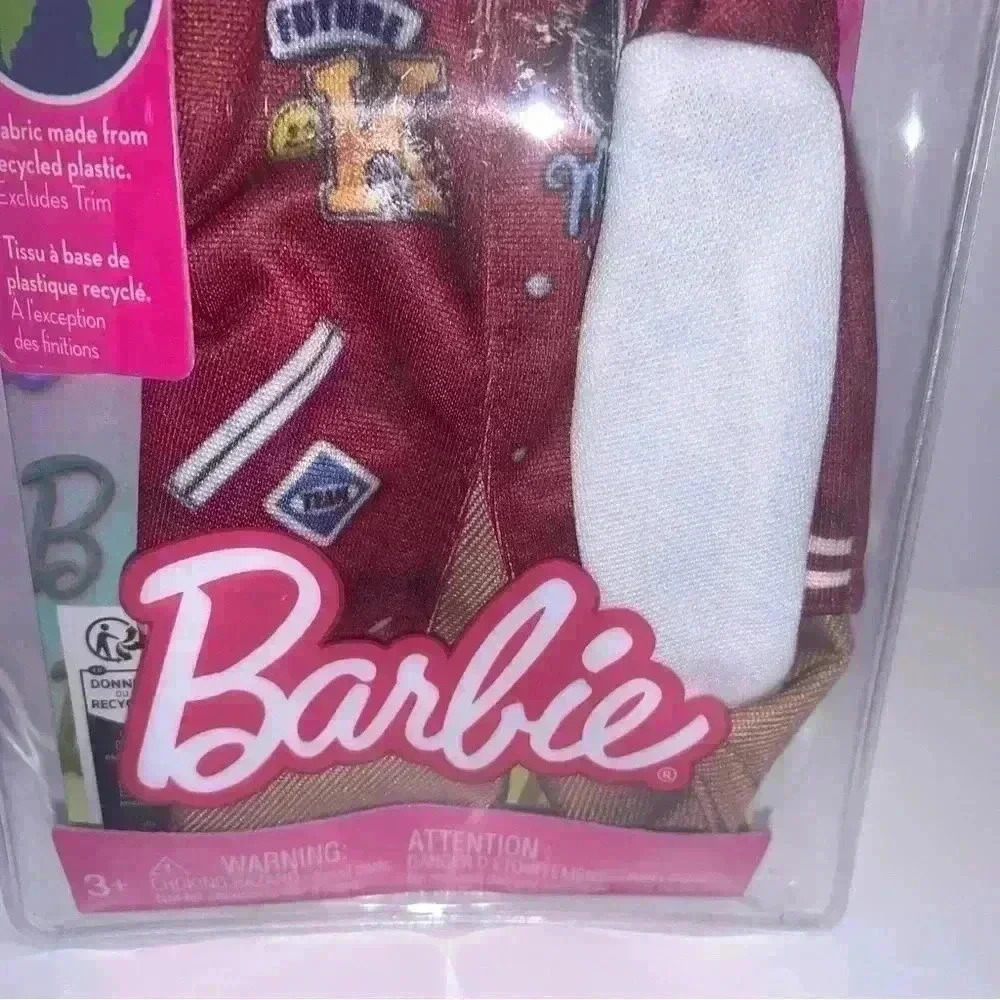 Barbie Clothes & Accessories for Ken Doll With Varsity Jacket, Shorts - Picture 6 of 12